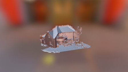 Maison vue du sol 3D Model