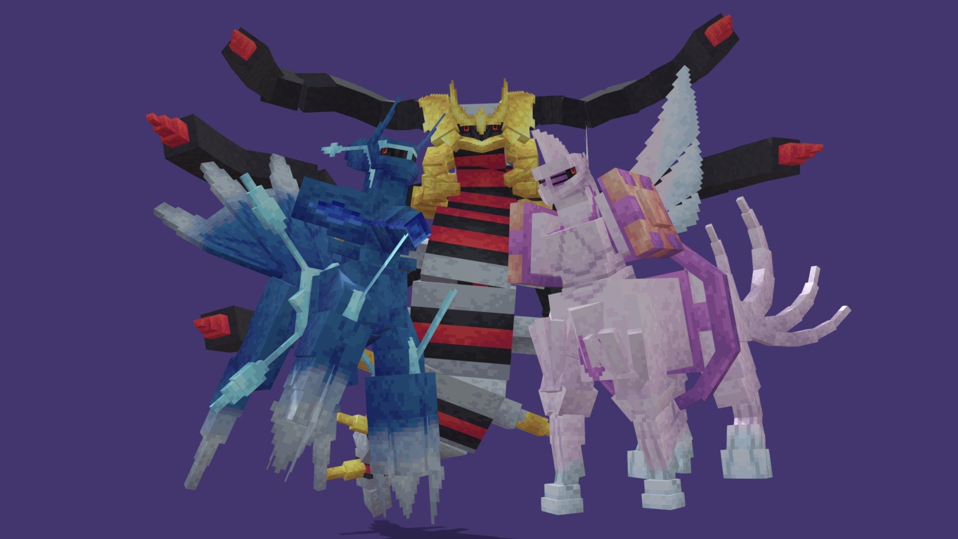 Creation Trio Origin Forms (Cobblemon) - 3D model by heaveninvoid_  (@heaveninvoid_) [b1cb16f], image size:1920x1080