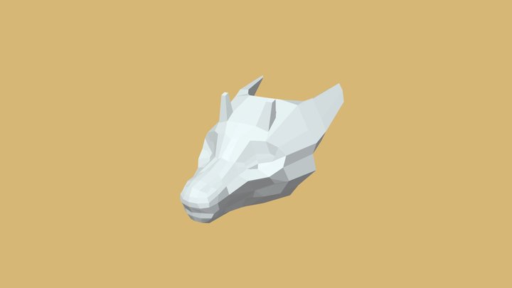 Anthro furry head shape 3D Model