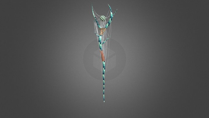 Spider Staff Checkerboard 3D Model