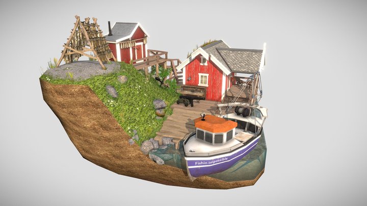 DAE Diorama | By the ocean 3D Model
