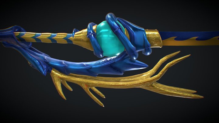 Azure Star Blade - Long Sword 3D Model