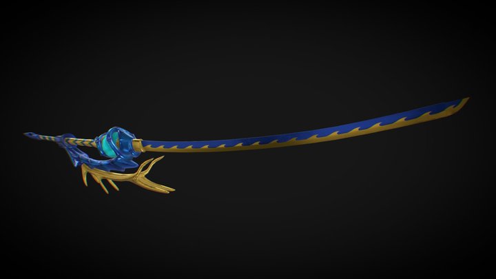 Azure Star Blade - Long Sword 3D Model