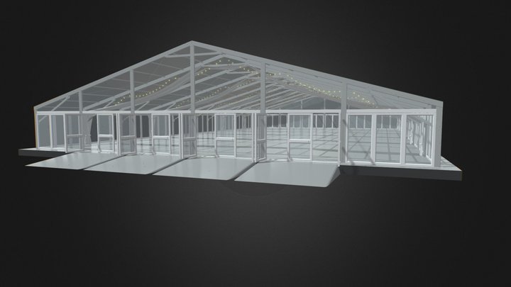Marquee Tent 50x30 Meter events 3d asset 3D Model