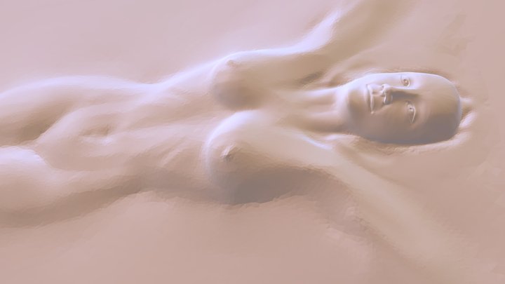 2.5d female torso 3D Model