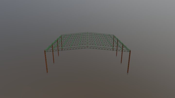 Vista 3D Galpão 3D Model