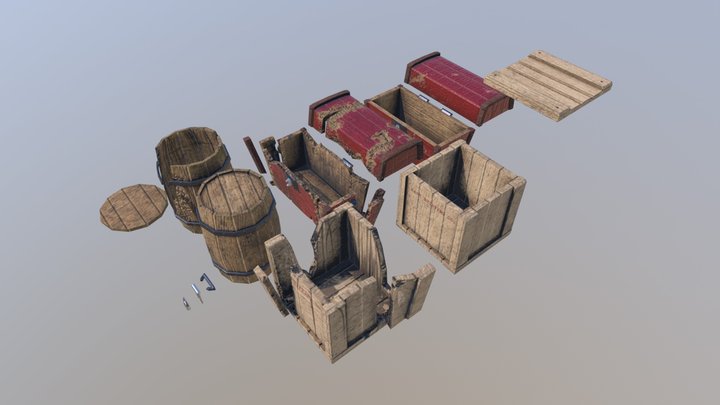 Pirate Cove Props 2 3D Model