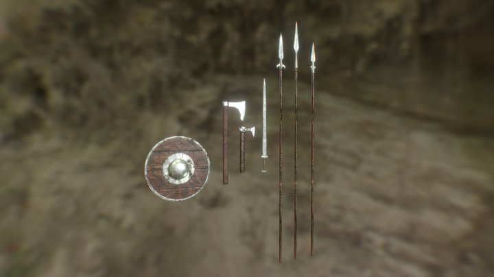 Vikings Weapons 3D Model