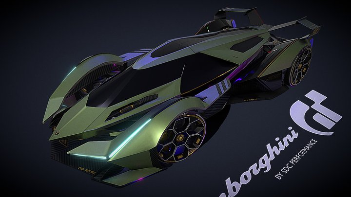 Cyberpunk Lamborghini Terzo - Download Free 3D model by lucidluke