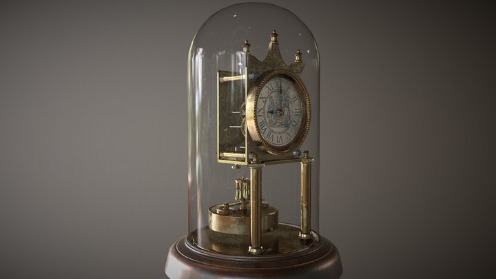 Antique Anniversary Clock 3D Model