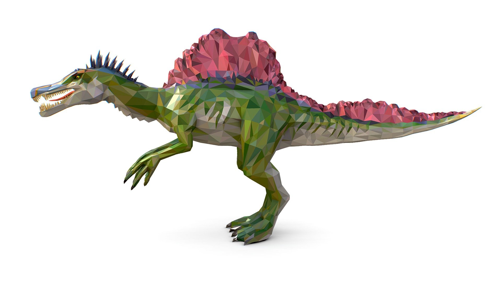 3D Printable Carnotaurus Running / Theropod Dinosaur / Ancient