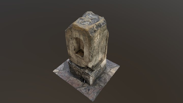 Small stone and pedestal from the Alamo 3D Model
