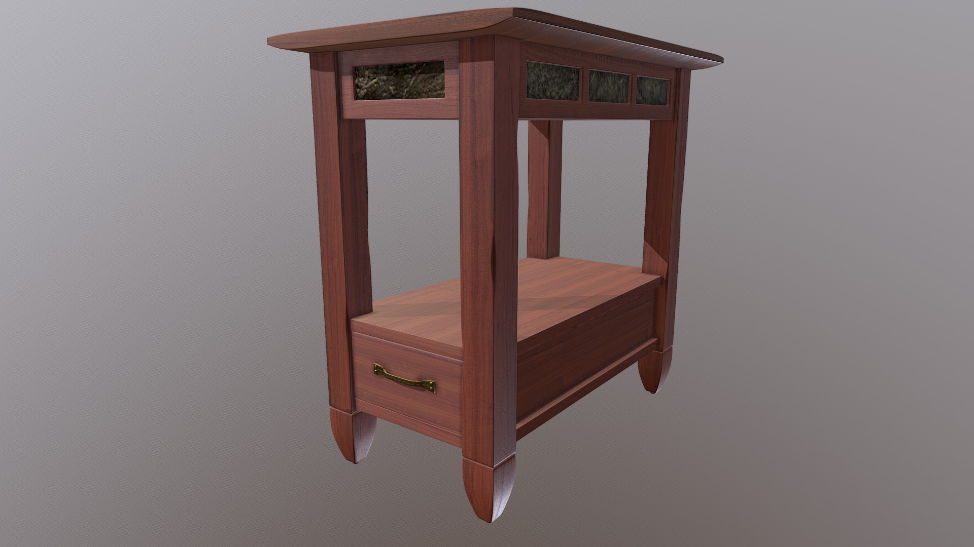 3D model Atkinson End Table - This is a 3D model of the Atkinson End Table. The 3D model is about a wooden toy house.