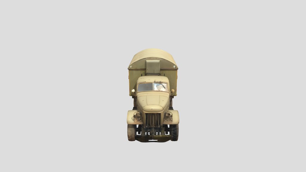 Military-style olive-green cargo truck