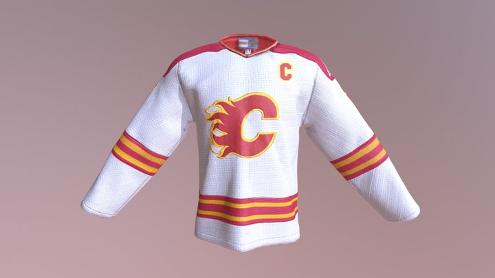 Calgary Flames Hockey Jersey 3D Model