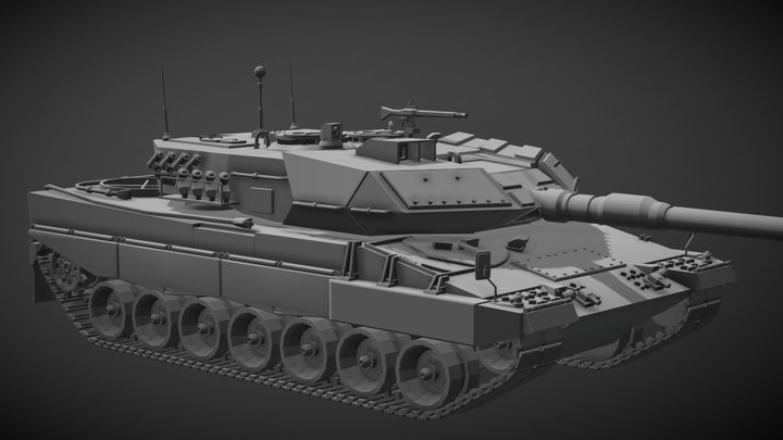 Leopard 2a4 EVO 3D Model