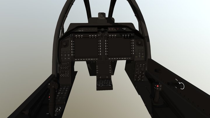 AH-1Z cockpit and instruments 3D Model