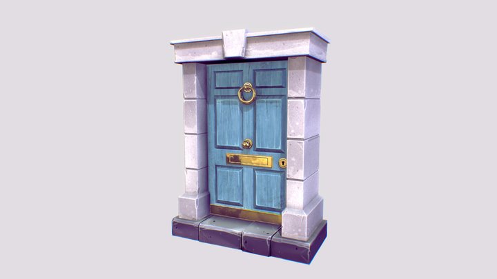 Handpainted Door 3D Model