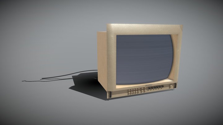 CRT television 3D Model