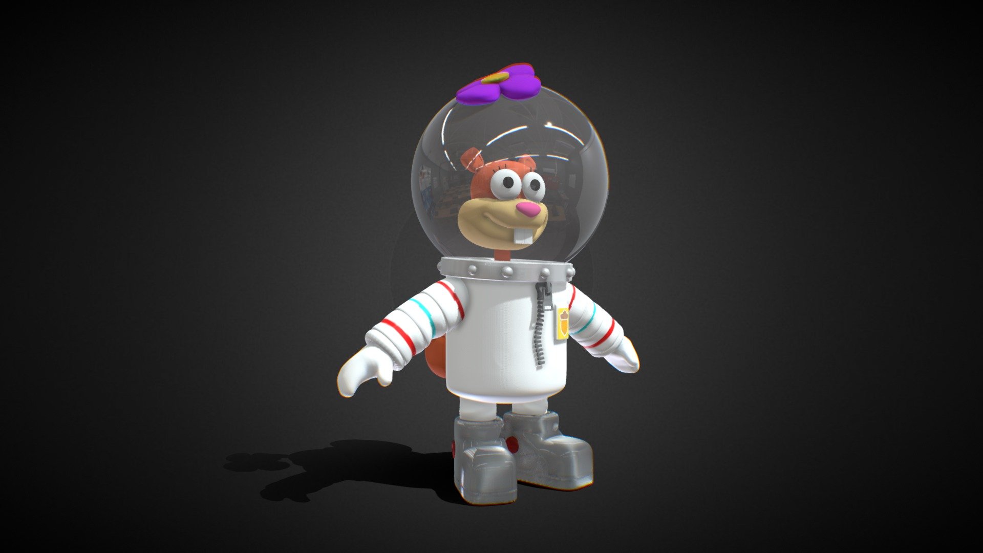 Sandy from sponge Bob cartoon - Download Free 3D model by willsilvaart  [b1dd656] - Sketchfab