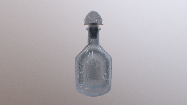 Whiskey Glass Bottle 3D Model