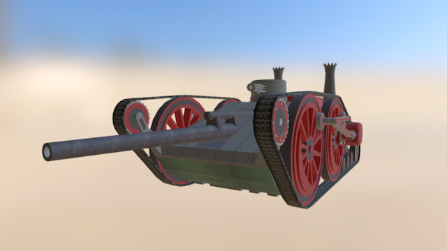 Steampunk Tank "Centipede" 3D Model