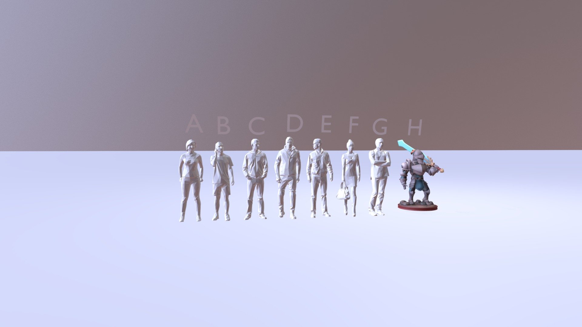 MVP Characters A to H - 3D model by MVP (@Patrick.Bourke) [b1dfa59 ...