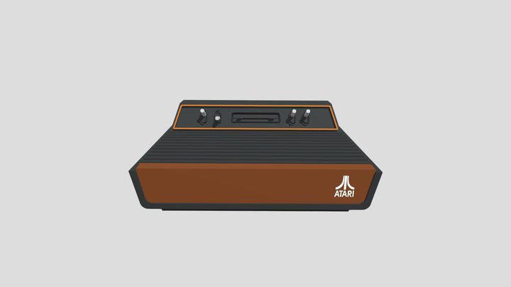 Atari 2600 low poly console 3D Model