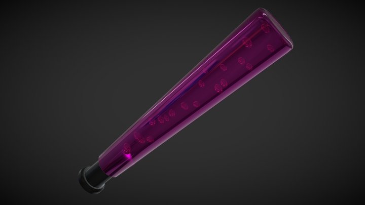 Acrylic Crystal Gear Shift Knob Purple 3D Model