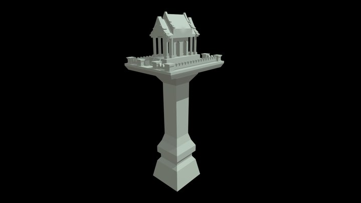 Geesteshuisje Met Pilaar 13-05 3D Model