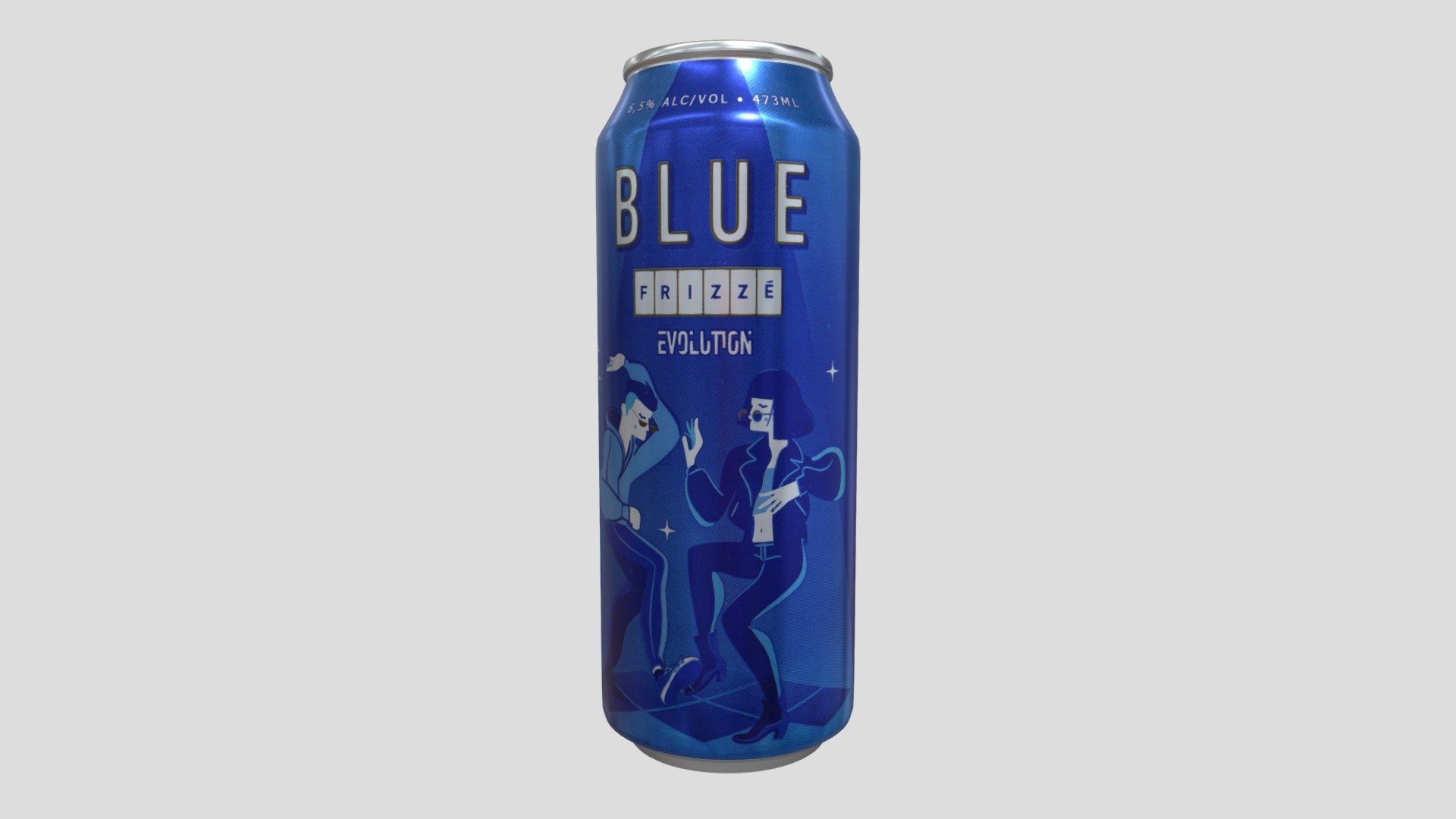 Lata Frizzé Blue Evolution — Sketchfab embed 3D viewer