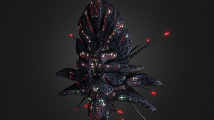 Alien mega-ship for Cosmic Frontline 3D Model