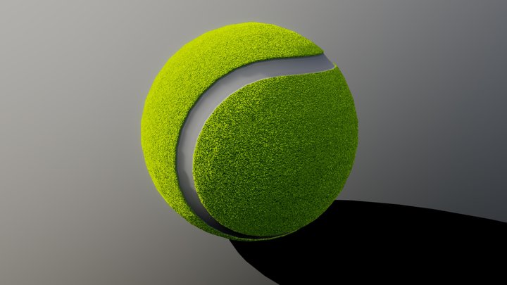 Realistic Tennis Ball (Game Ready PBR) 3D Model
