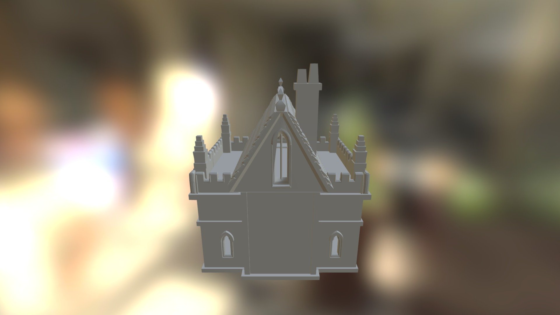 Gothic Small Building High Poly