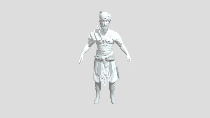 Barbarian Warrior 3D Model