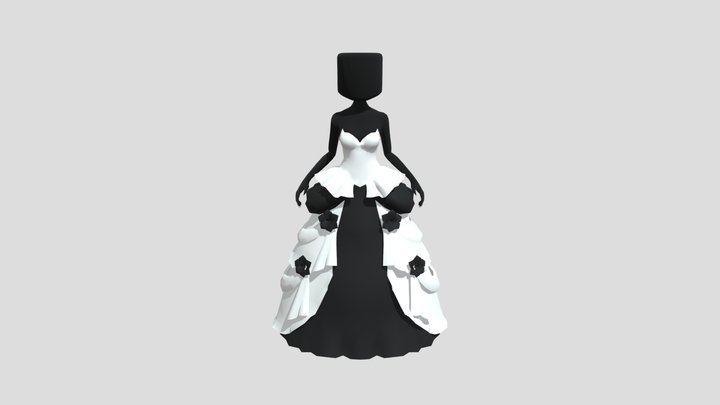 DTI Woman Wending Dress 3D Model