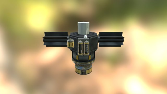 Ion-Powered Space Probe 3D Model