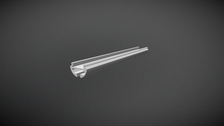 Aluminium profile BAR9 ∅ 22 mm 3D Model