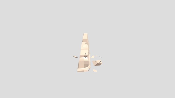 Low-poly Barrier 3D Model