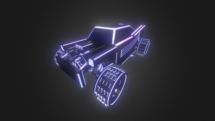 Neon Car 3D Model