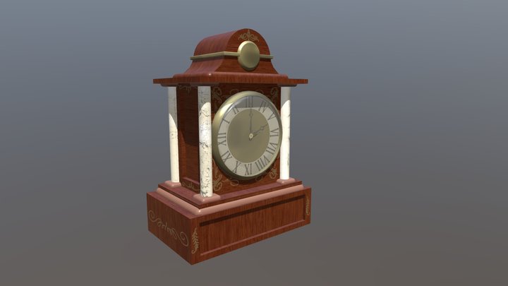 Clock - Textured 3D Model