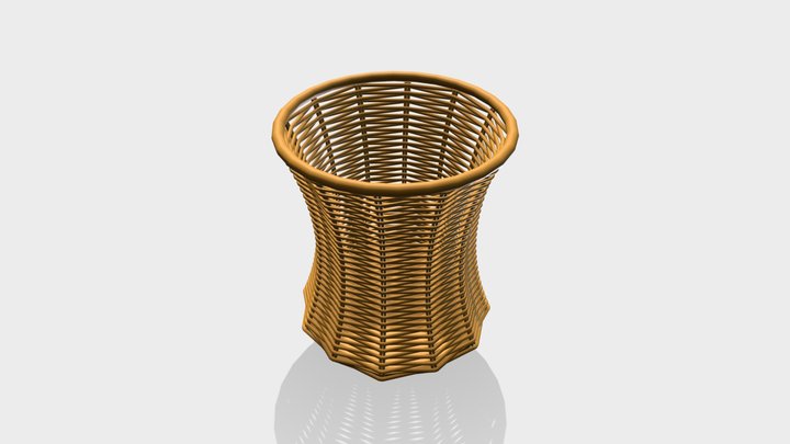 Rattan Basket 3D Model