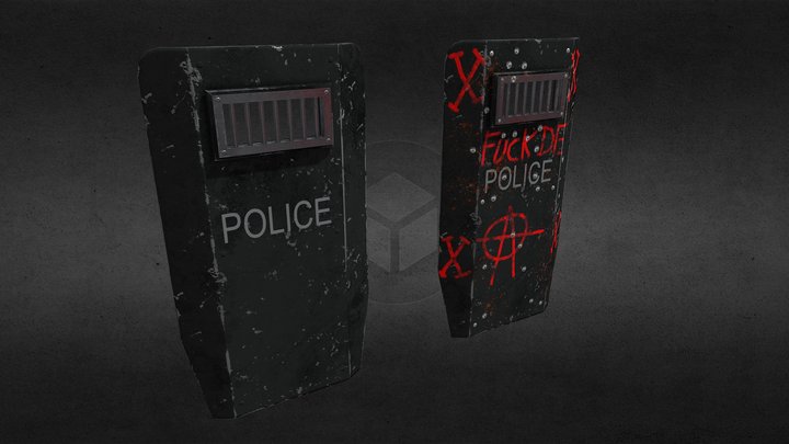 Police Shield / RiotShield 3D Model