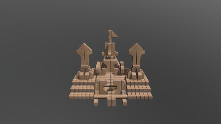 Block Castle Final 3D Model