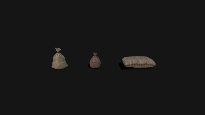 Medieval series: bags 3D Model