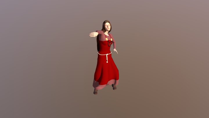 Samba Donna In Abito Storico 3D Model