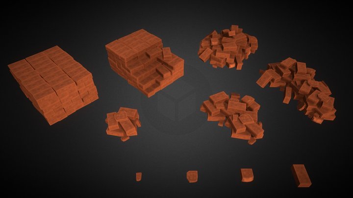 Stylized Bricks 3D Model