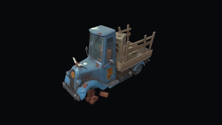 Texturing homework. Pickup 3D Model