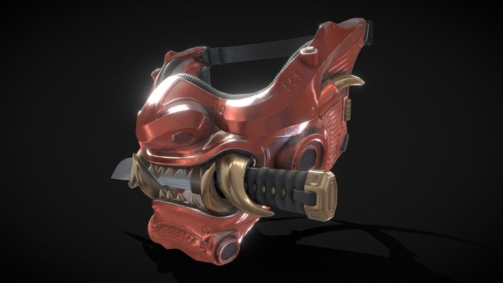 Samurai mask VI 3D Model