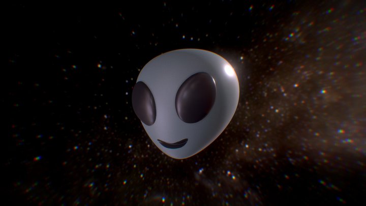 Alien Emoji 3D Model